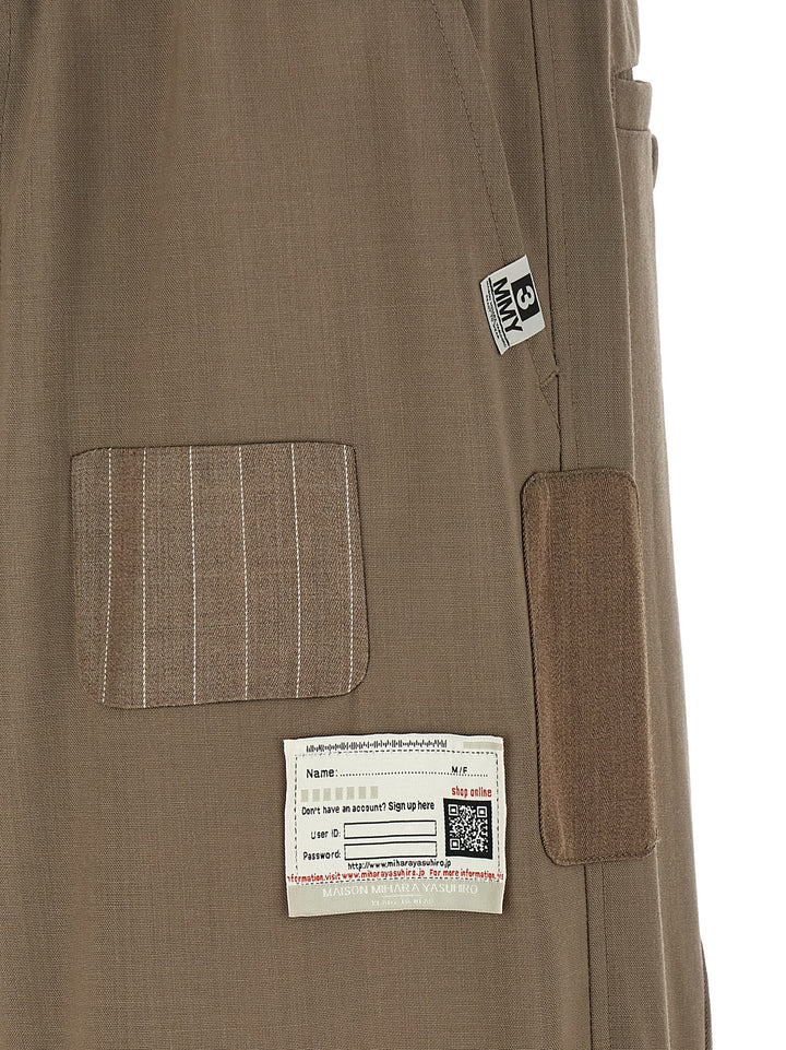 Maison Mihara Yasuhiro Repaired Wool Pantaloni - Beige | d2a130bcfc2a982d4ad9a5b273a7e3f63dcffbea