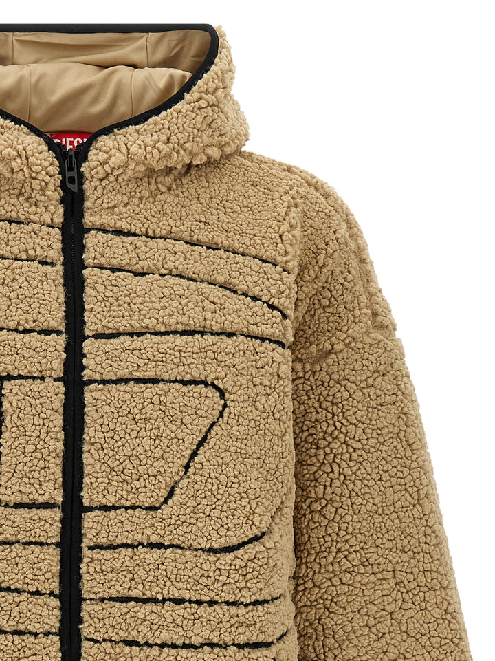 Diesel S-Zat Sweat-Shirt Puffer Jackets - Beige | cf0c051ccfdc547b357a5e6f278001db52bf98c5