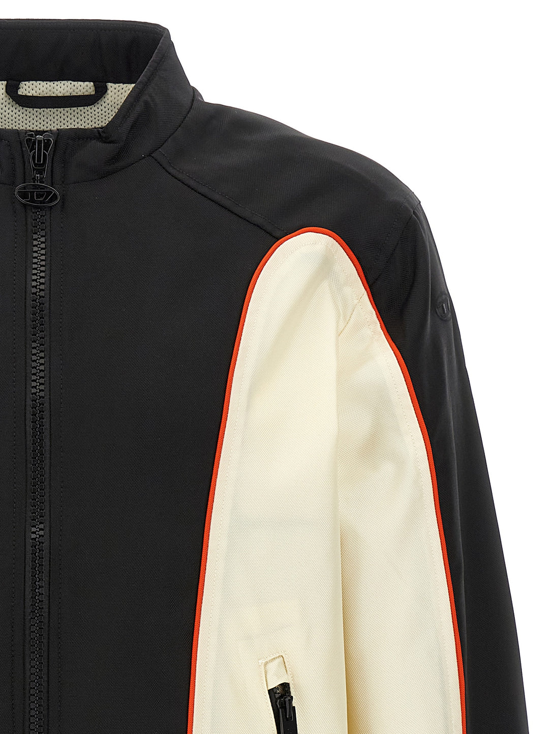 Diesel J-Blink-Wrd Puffer Jackets - Bianco/Nero | 4245ce08beb90993d8bd6e87e00795c9c488302b