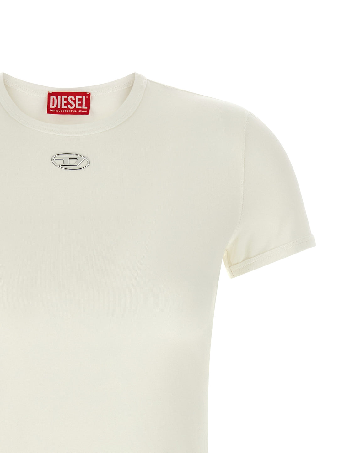 Diesel Uncutieslong-Od T shirt - Bianco | b494dab4a32ae7af6657d69d32182cf717ab5abe