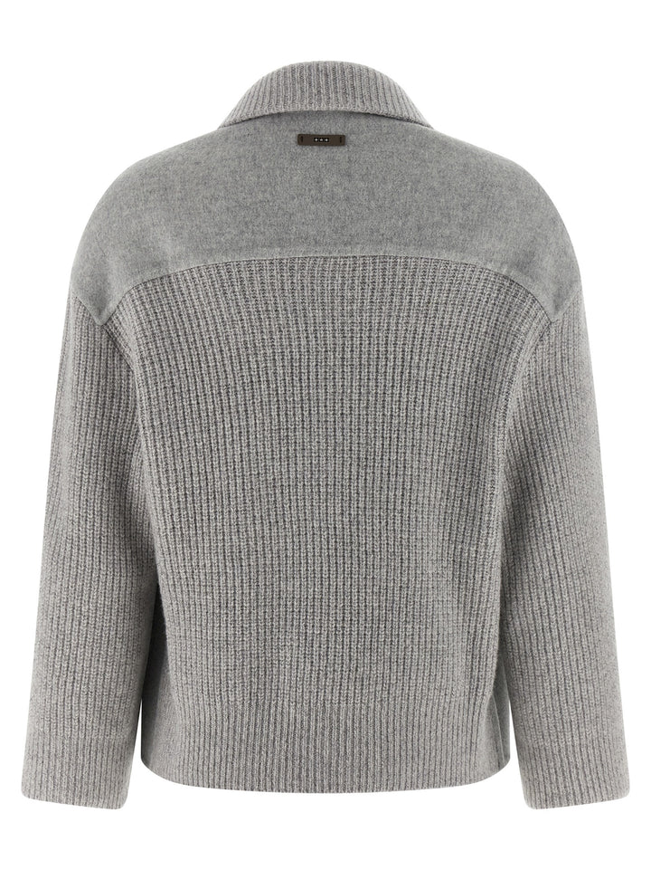 Peserico Double Cloth Jacket Puffer Jackets - Grigio | c20dc52a7d4612a7c03b94adcc8f834273820598