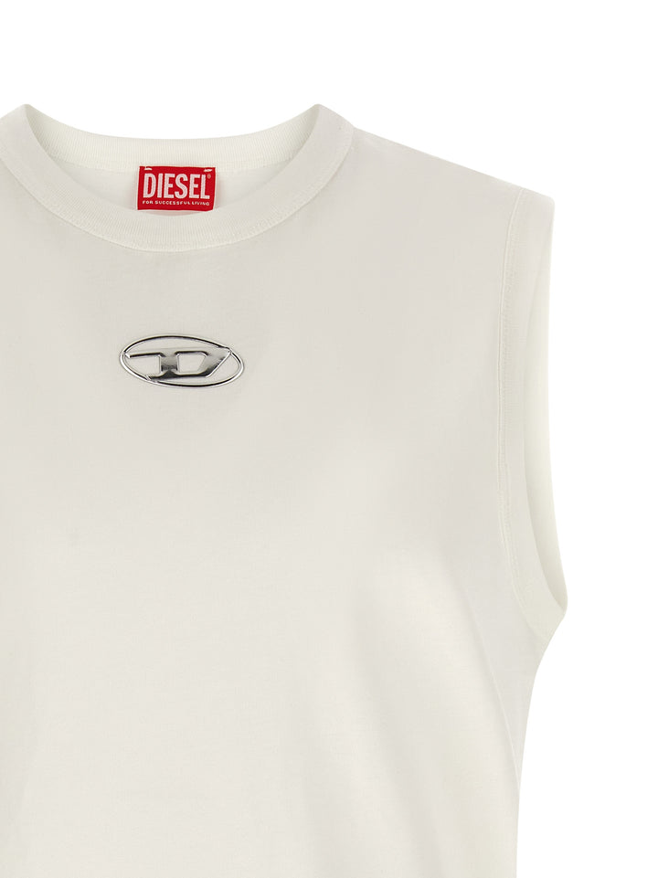 Diesel T-Bisco-Iod Top - Bianco | f1179fb1f6d42ec2f3cd8f27db346a41bbf31053