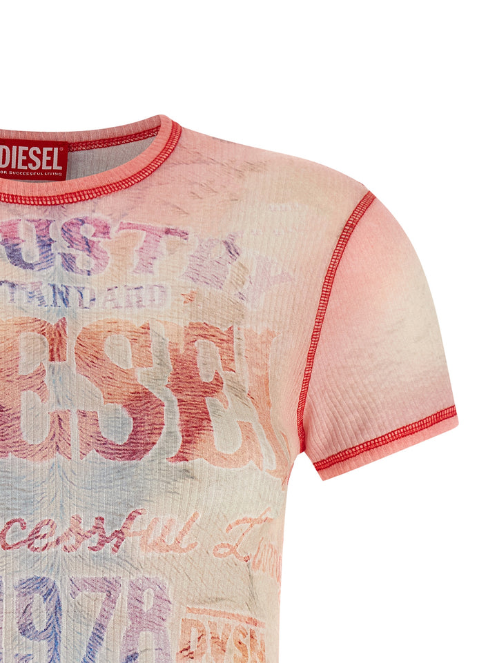 Diesel T-Iana T shirt - Rosa | 75b6448cffd2426c32a2847ebd35e2e8398ba07d
