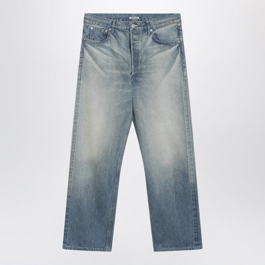 Blue Washed-Effect Jeans