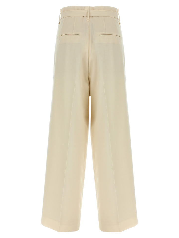 Auralee Wool Pantaloni - Beige | 90e42025a5893bd7177d8037dc4d07a86ef8e152
