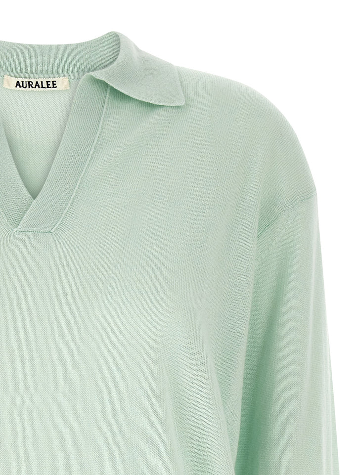 Auralee Silk Cashmere Sweater Maglioni - Verde | e438be15214d79cf6077240a39f42e3de4c09634