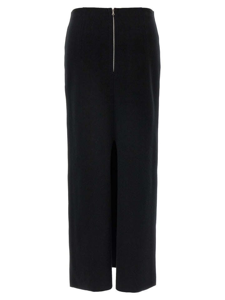 Auralee Double Face Knit Skirt Gonne - Nero | 96fc896b8a1fc89d9730b5310734e1f59581ac60