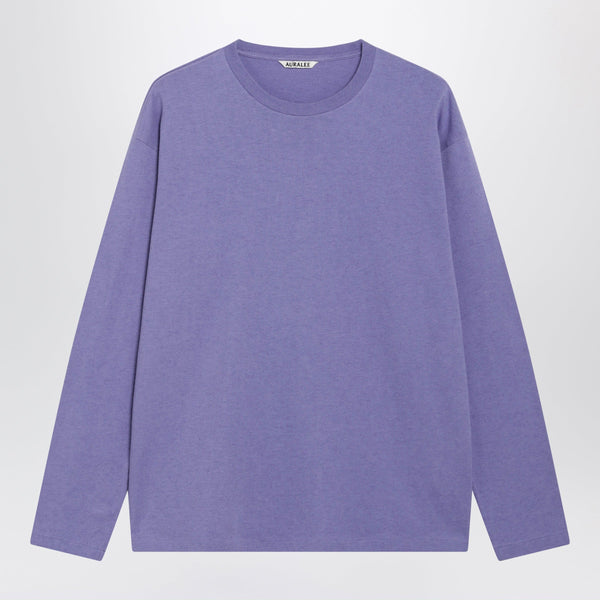 Purple Long-Sleeved Cotton And Cashmere Sweater