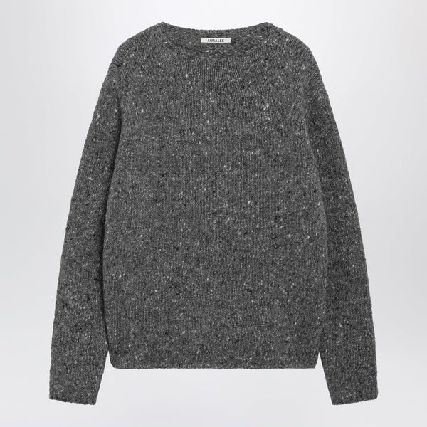 Charcoal Grey Wool Crew Neck Sweater