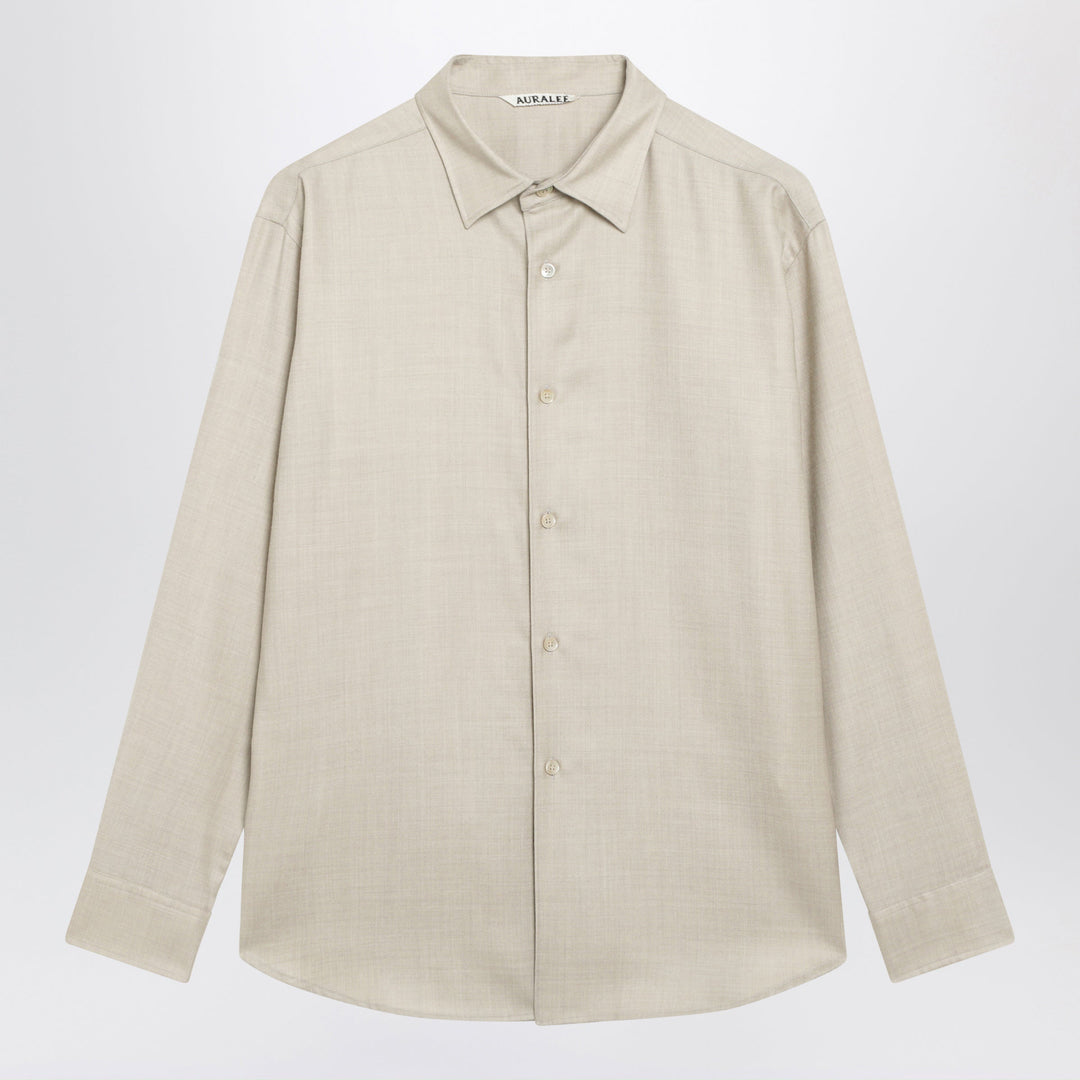 Auralee Chemise Beige en Laine