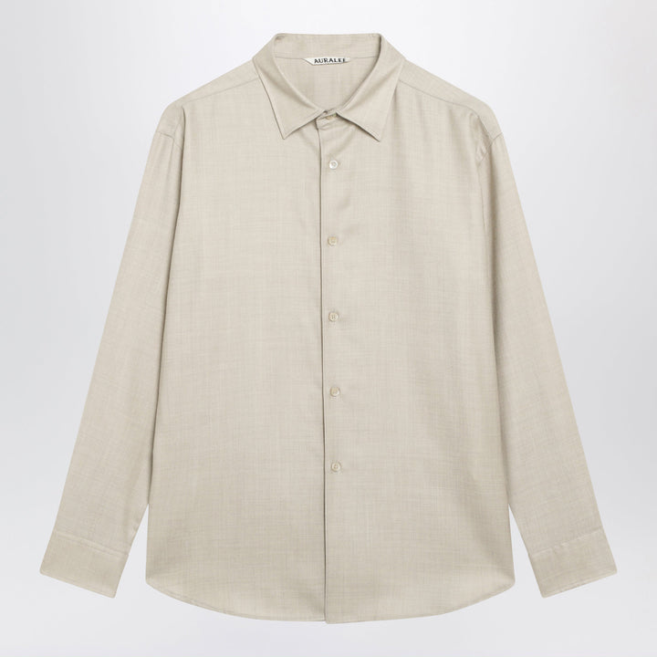 Auralee Chemise Beige en Laine