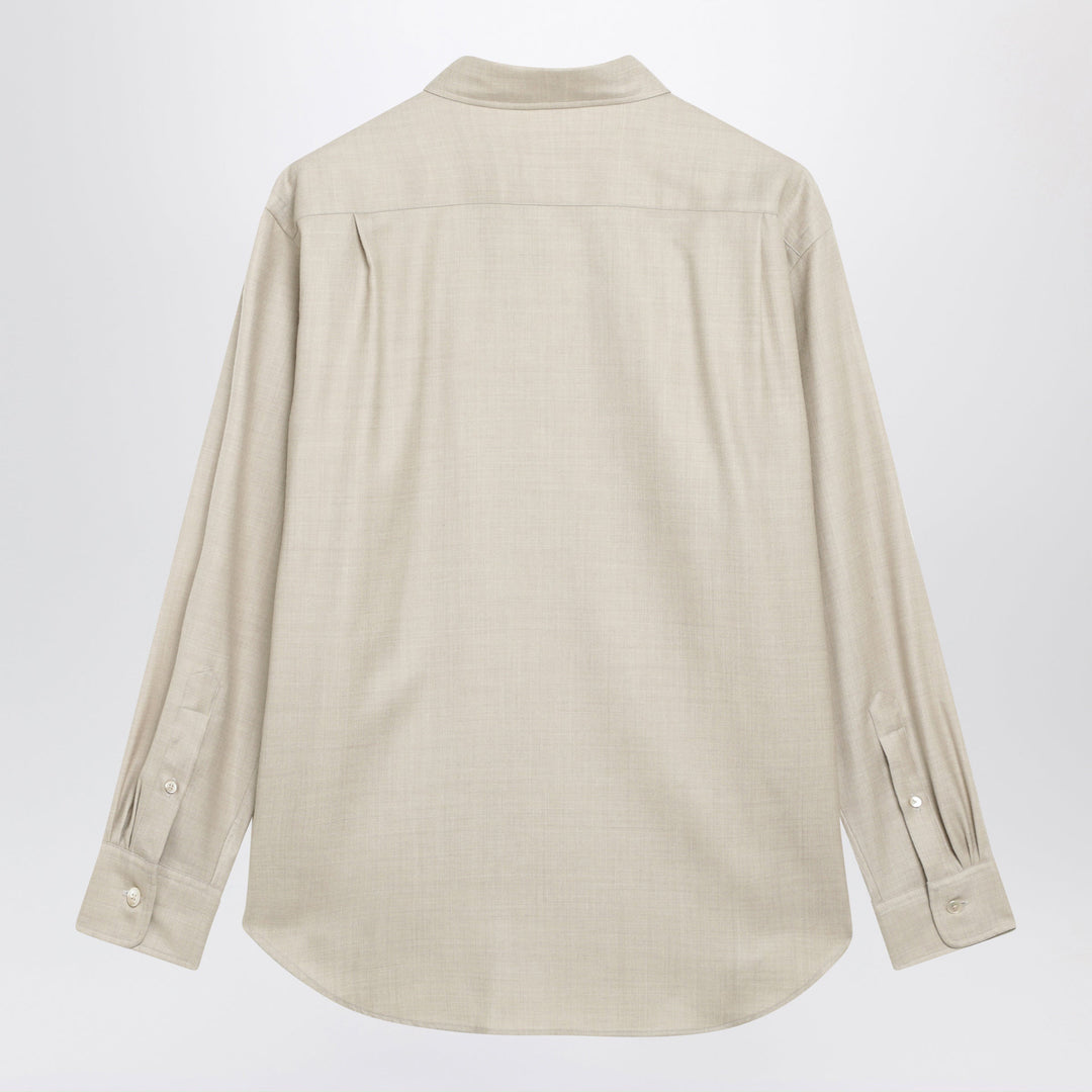 Auralee Chemise Beige en Laine