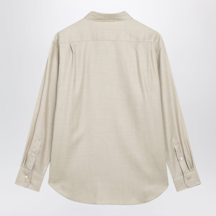 Auralee Chemise Beige en Laine