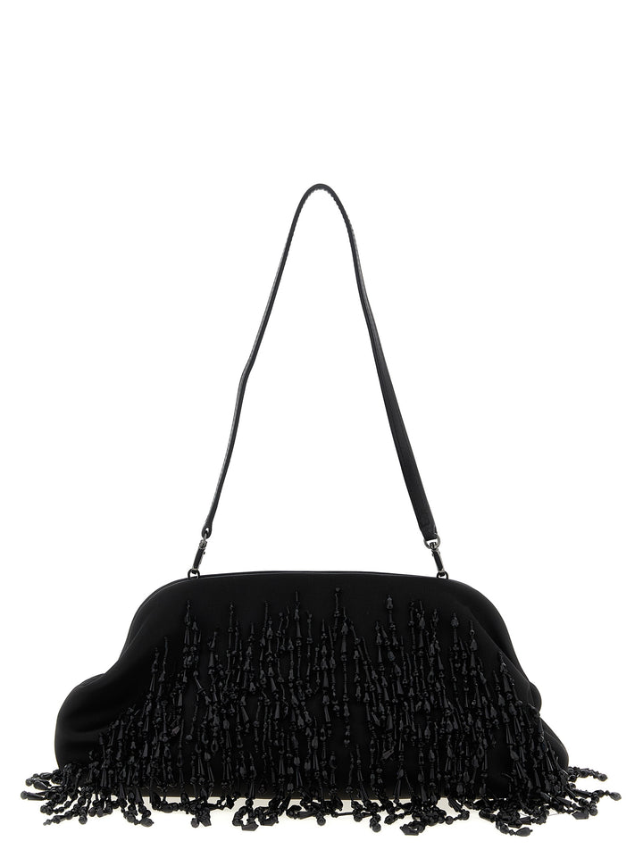 Alberta Ferretti Satin Clutch - Nero | 093182759bc4a4fd4ce6de0d45cd77800bf10aa4