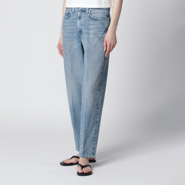 80's Pleated Jeans In Indigo Denim