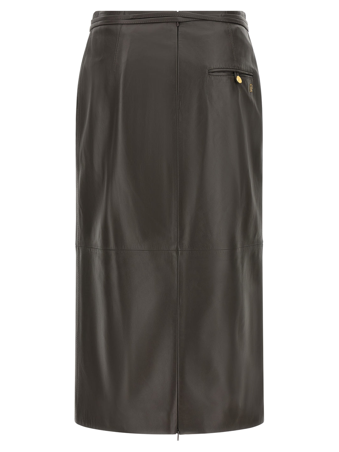 Alberta Ferretti Leather Skirt Gonne - Marrone | fe67aec18de29dfbb16b0657ccfcf72739f459f2