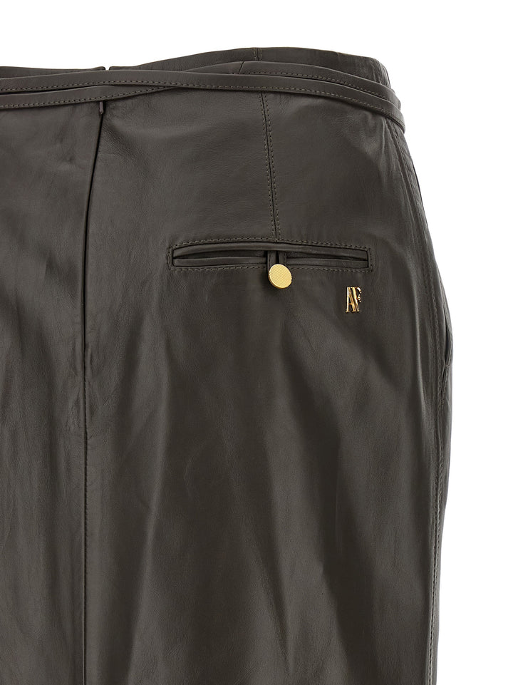 Alberta Ferretti Leather Skirt Gonne - Marrone | 05e0e67bb8501a9a7396e376d25a868b0f0b0fb5
