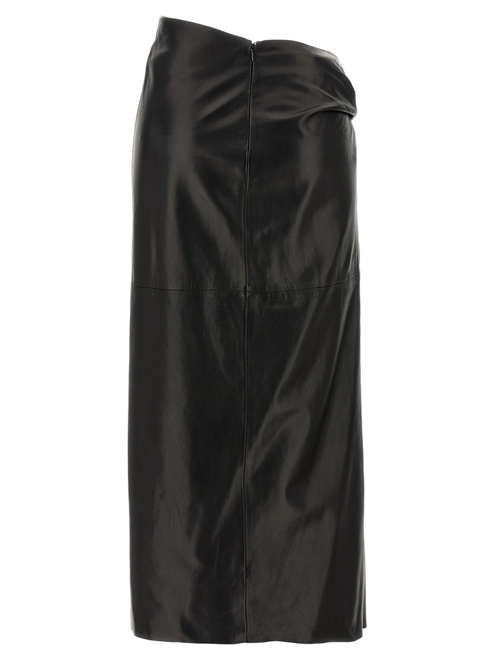 Alberta Ferretti Plongé Nappa Skirt Gonne - Nero | 3bb02979df369615cdebb062afd9be85c11ac22a