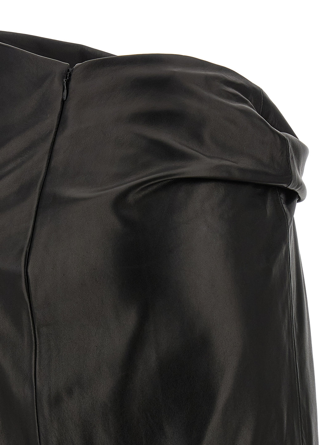 Alberta Ferretti Plongé Nappa Skirt Gonne - Nero | 995ad43ed0defbd63ddefd8cd958c5fd41463272