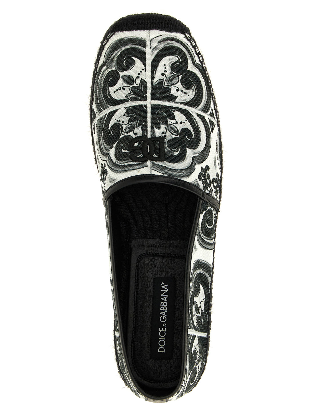 Dolce & Gabbana Maiolica Flat shoes - Bianco/Nero | 8f98b972d65a58905d0f9744f3a986d39b0849e6