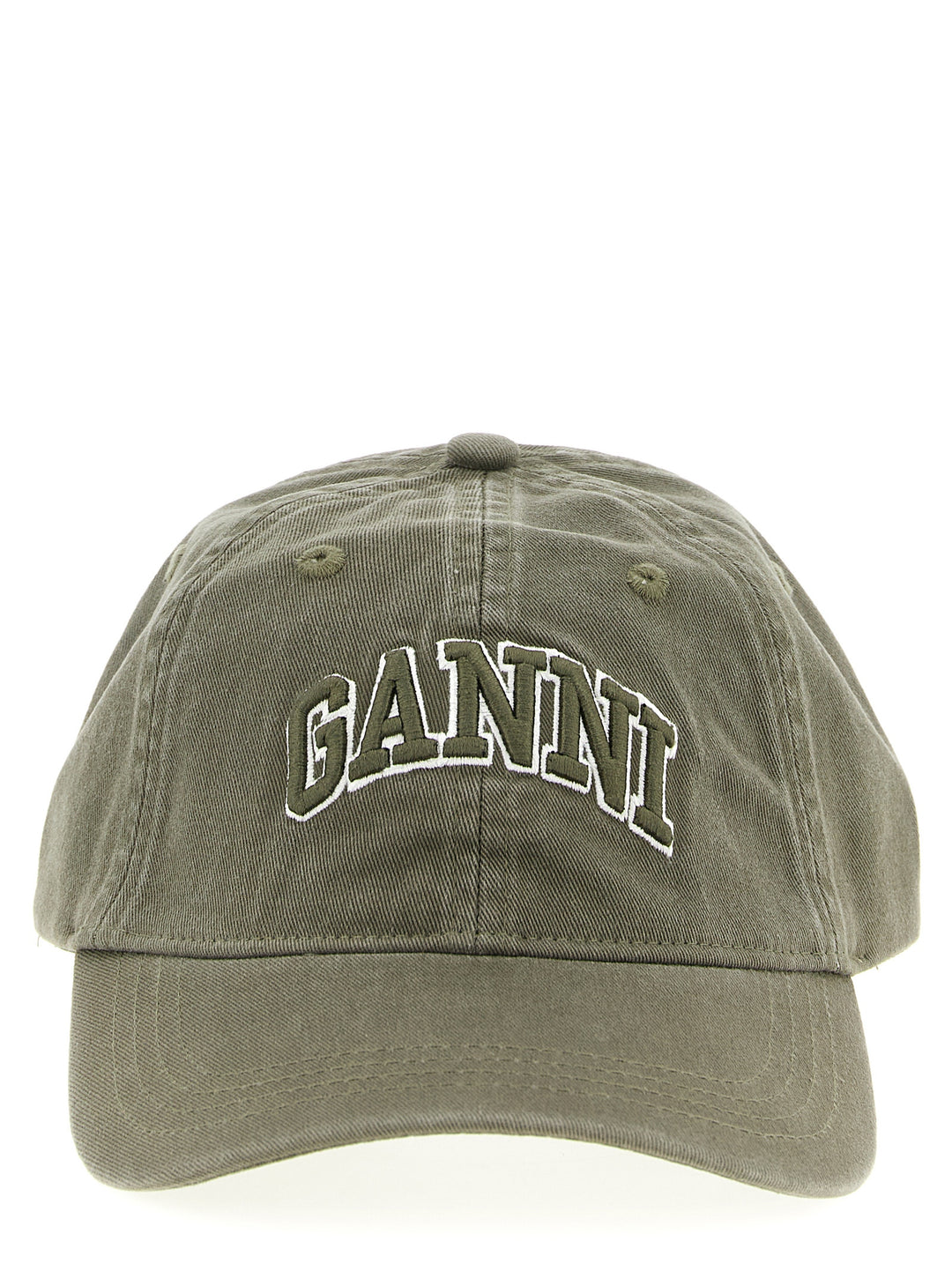 Ganni Embroidery Cap Cappelli - Verde | 646a875b6d2c1a77581e7e73401e16cd2400f28c