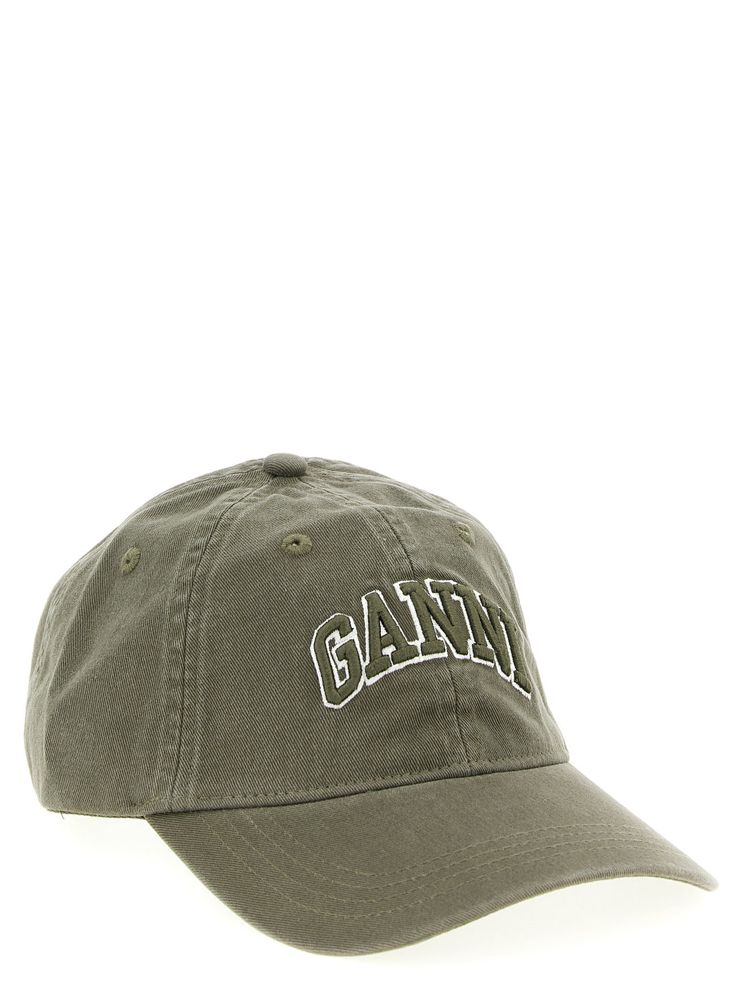 Ganni Embroidery Cap Cappelli - Verde | 7037c986e2912ab524eeb44c0f65fa60368f1d9a