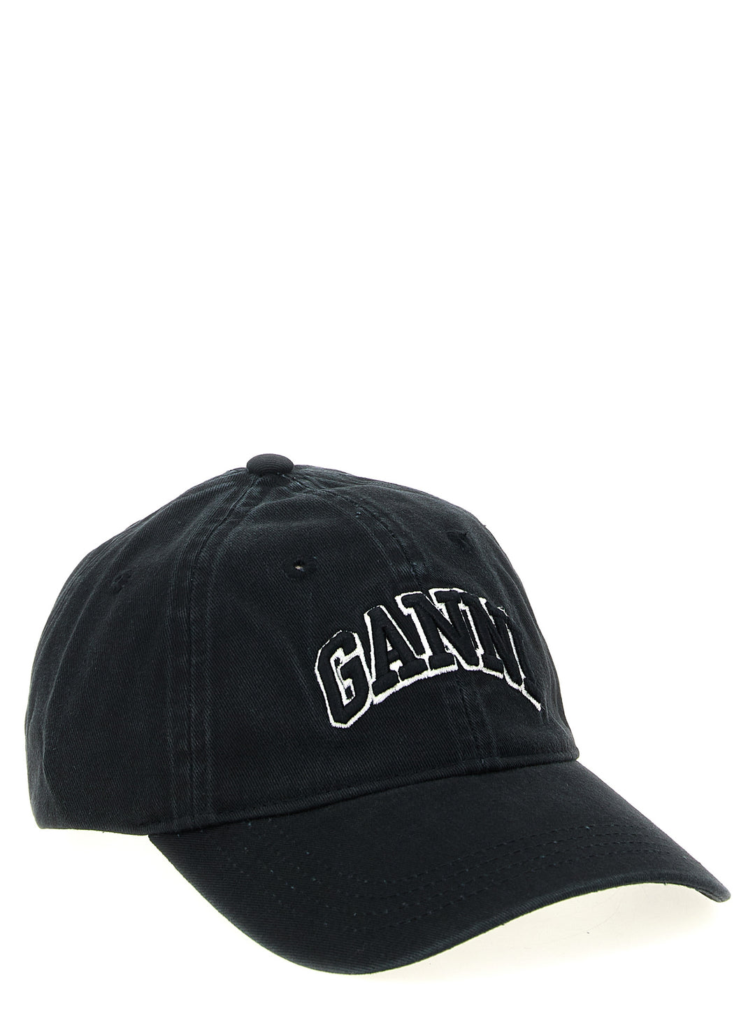 Ganni Canvas Cap Cappelli - Nero | 66f6ae6f7e44ca1c15531c8f169c12879689df74