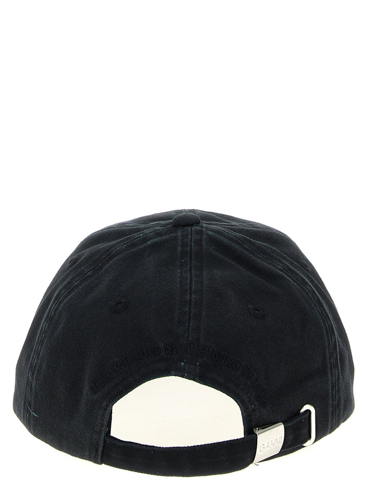 Ganni Canvas Cap Cappelli - Nero | 399c0a0d8c72dfecbd58105bb680323020e83589