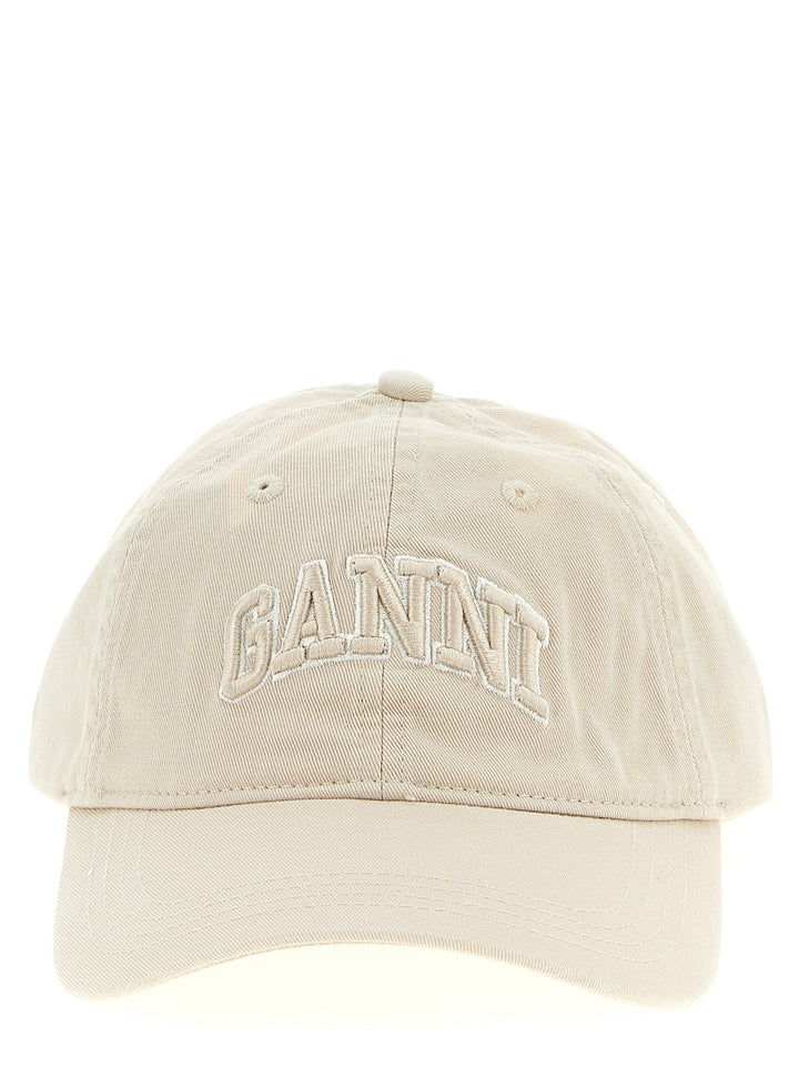 Ganni Embroidery Cap Cappelli - Bianco | fbfc1f378058cc0893a5f5b7a4d2598f210805d2