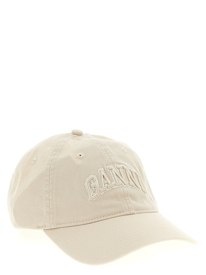 Ganni Embroidery Cap Cappelli - Bianco | bdb58b6d72af26ea62188c9c0c5dba788708bd92