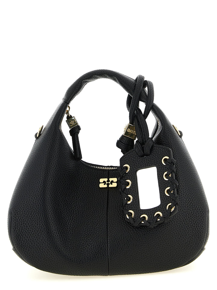 Ganni Mini Hobo Borse a Mano - Nero | b82bd1b01a8202a57a73eb257e58441552949ba8