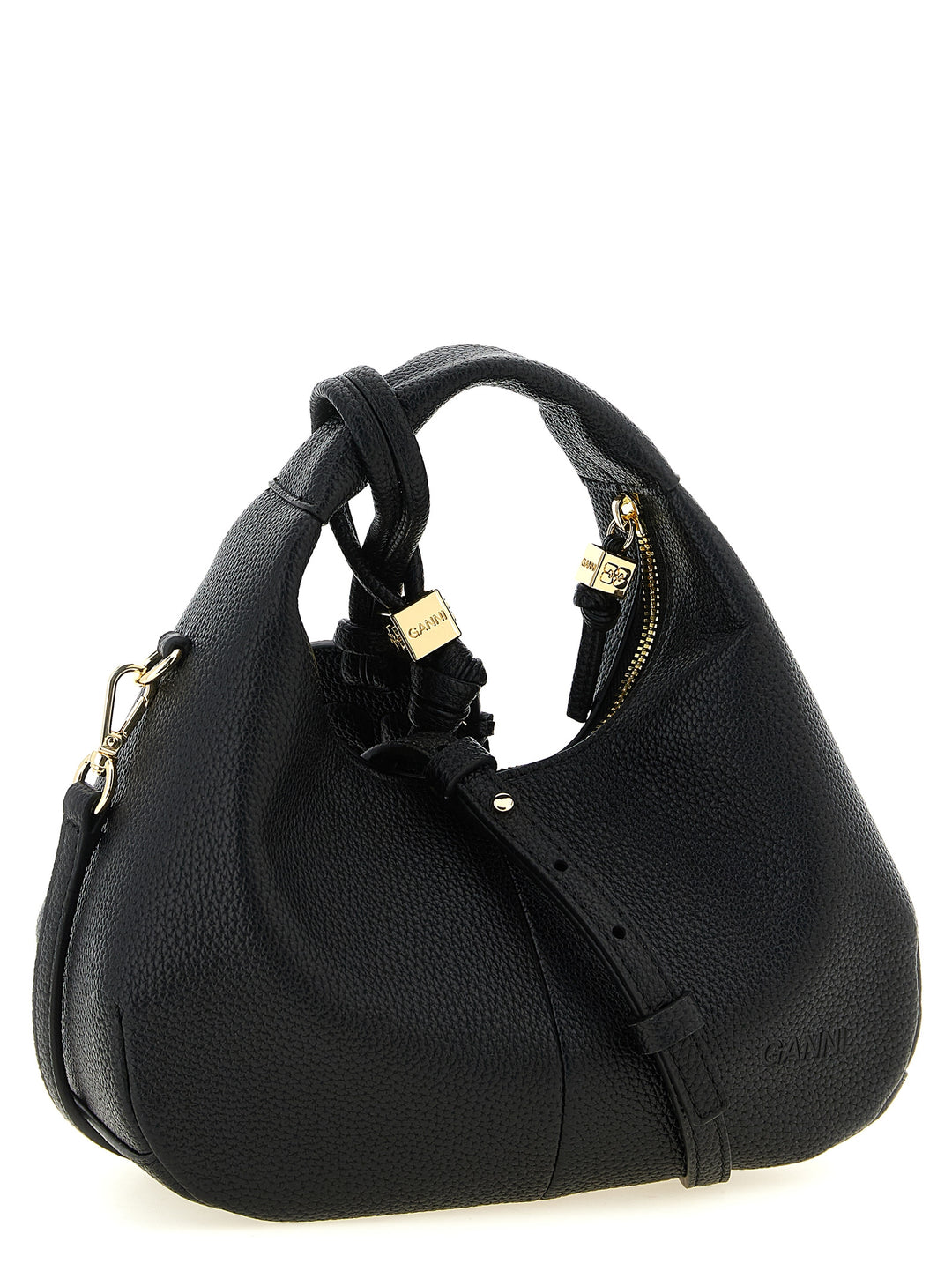 Ganni Mini Hobo Borse a Mano - Nero | b71f5ce582661f8c6585a4291d721d69d4f2131f