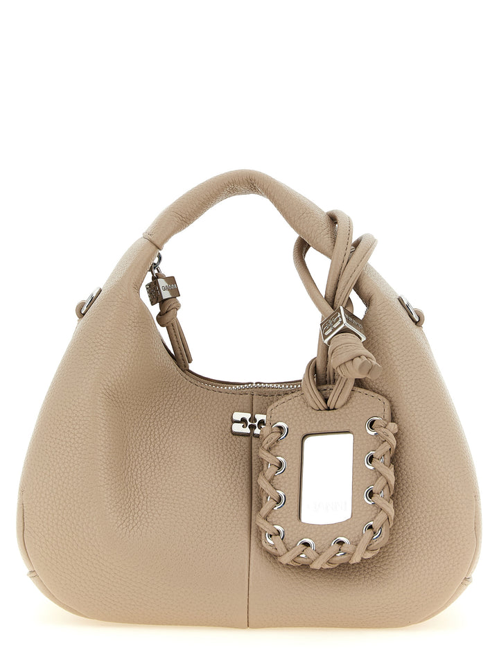 Ganni Mini Hobo Borse a Mano - Beige | 00c1577bd495ad271c3545fd3fed5bb728895bc1