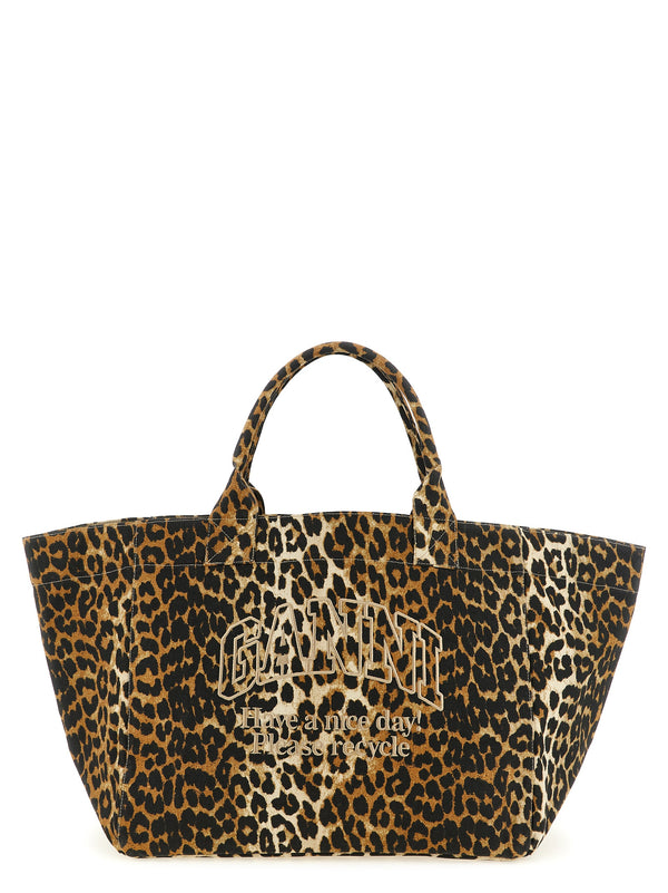 Leopard Xxl Tote Marrone