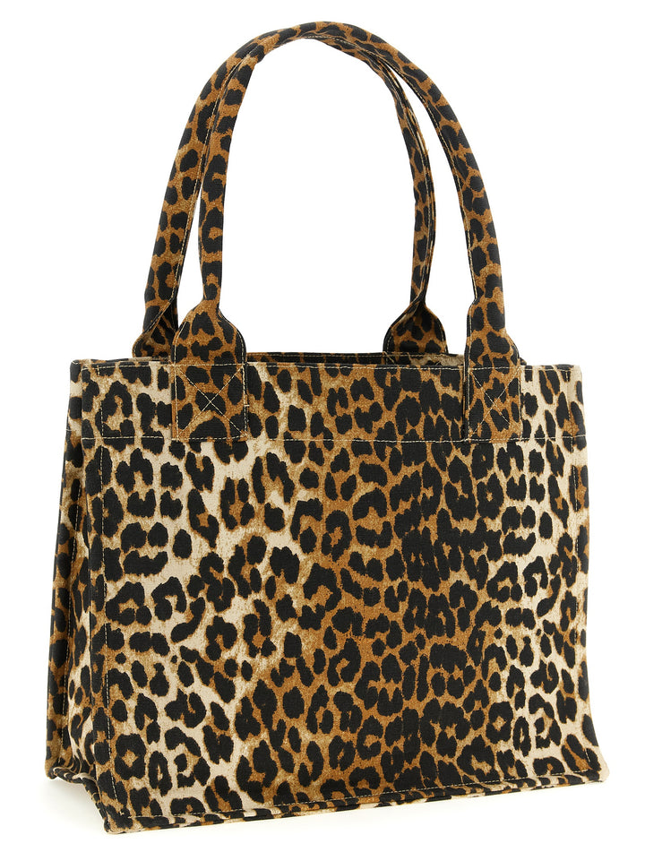 Ganni Leopard Tote - Marrone | de2b4a498f12ee5b0b7f59134398253389dc76a1