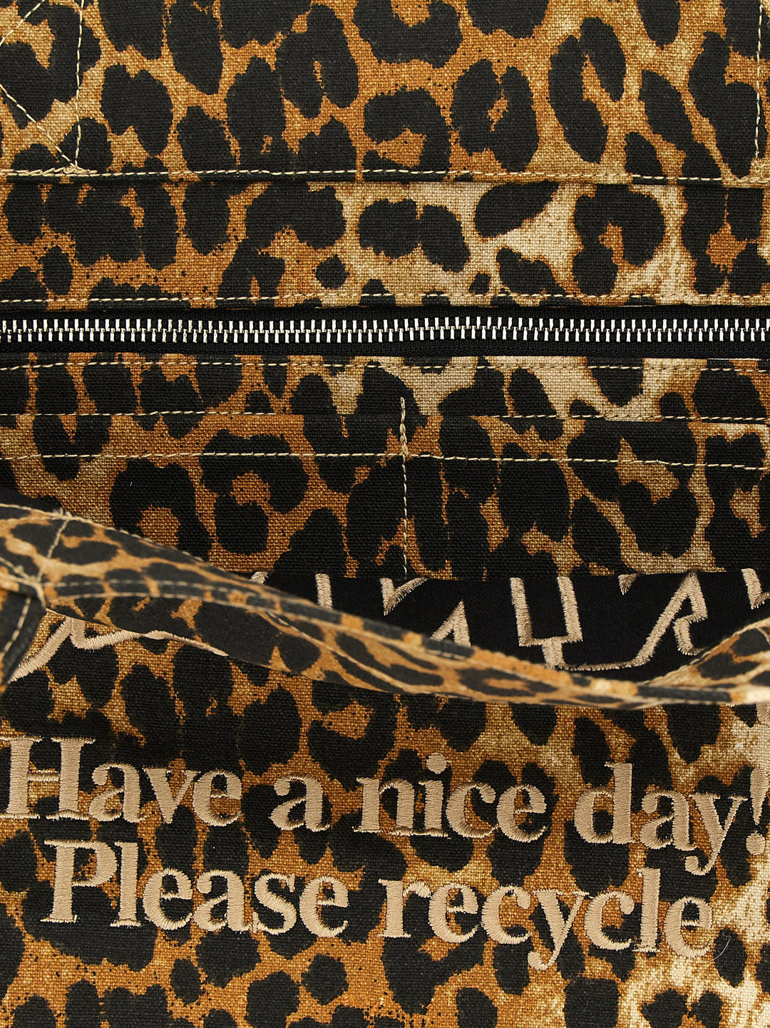 Ganni Leopard Tote - Marrone | 7a3bfab02e75ff7da040fb67e92466f0be35803f