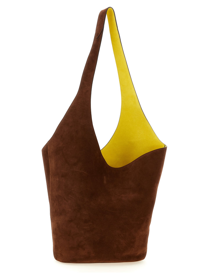 Alberta Ferretti Suede Shoulder Bag Borse a Spalla e Tracolla - Marrone | 40923d5414281ad355973d1c0a70eee395126f01