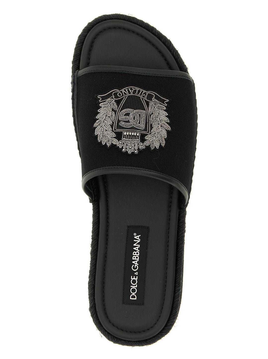 Dolce & Gabbana Cross-Stitch Espadrilles Sandali - Nero | ea9759bb2d8515a5d1ff66ab428ff8b217ee4ff2