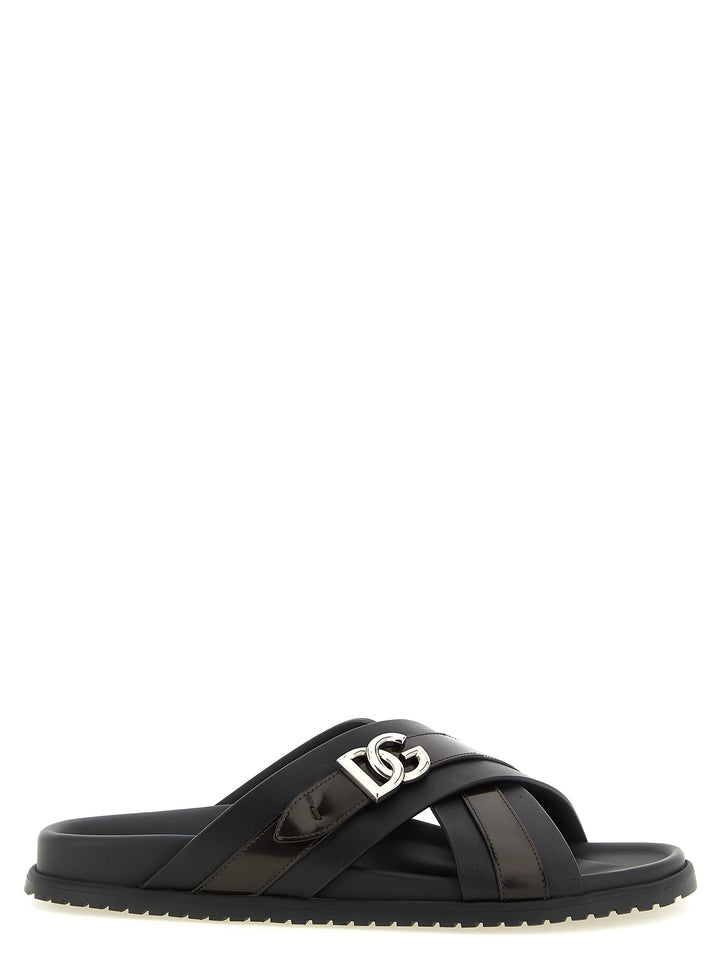 Dolce & Gabbana Dg Casual Sandali - Nero | a9ac2f8103f2cca03c46c219a0ed46502354cc06