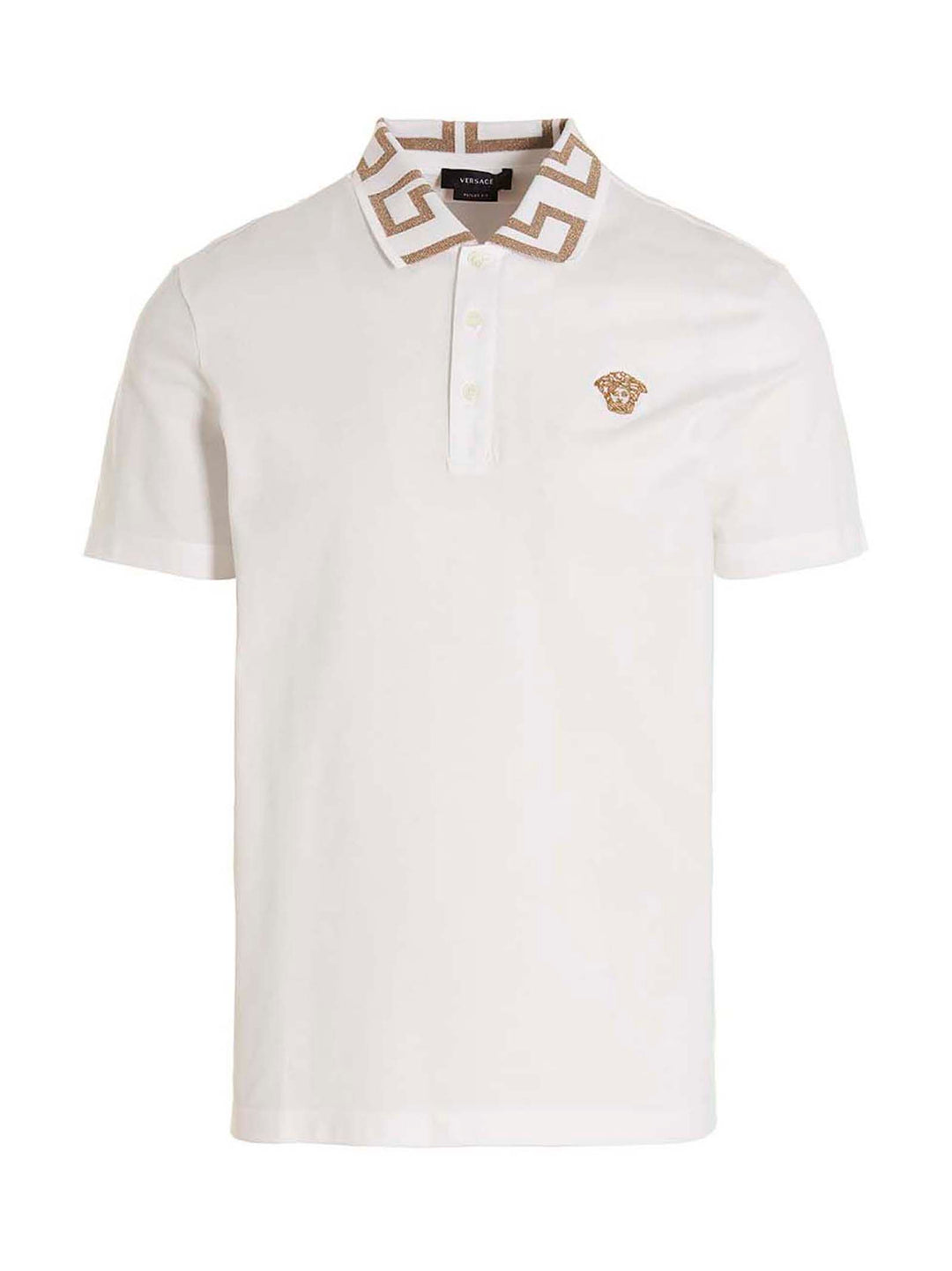 Versace Greca Polo - Bianco | 2cb4cf331be58e2b77bcb63ef63bf5d60b869385