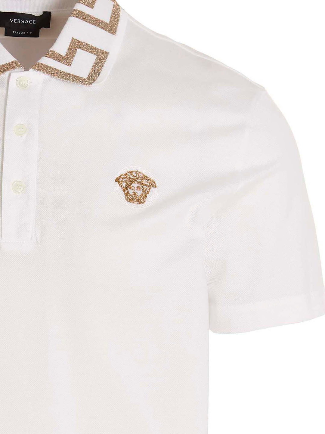 Versace Greca Polo - Bianco | 39e78fca698ad678b4122ff33c672e92c5ac43c1