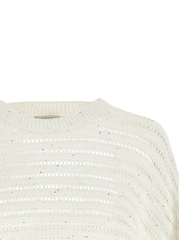 Peserico Tricot Florette Sweater Maglioni - Bianco | b993aff3383b9f37e988018b3285d07a06b02f30