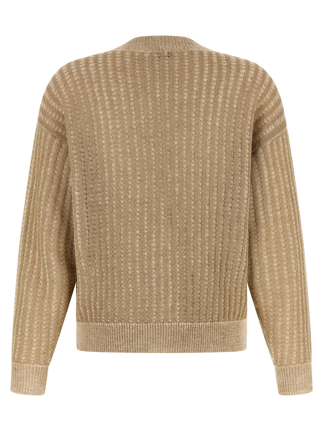 Peserico Waffle Lamé Cardigan Maglioni - Beige | b91aa29a8d6cfcc4cfc388272d5461f34c97b635