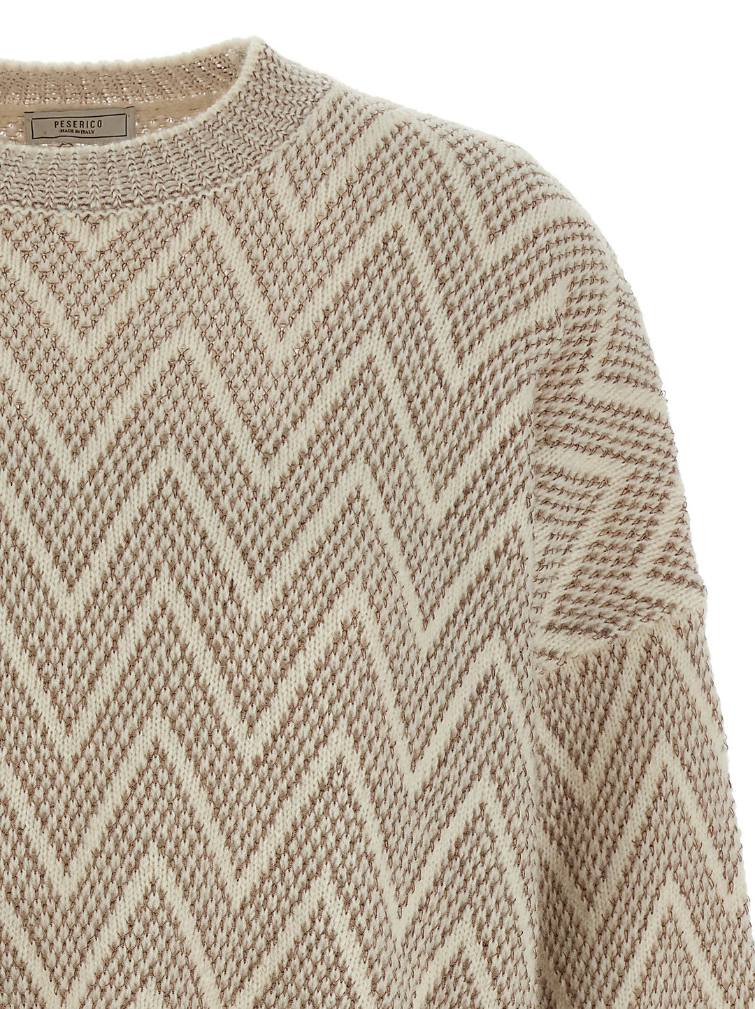 Peserico Zigzag Crop Sweater Maglioni - Multicolor | 89050d9a77ac9ce9ddb76ad09c46d31d85cc0234