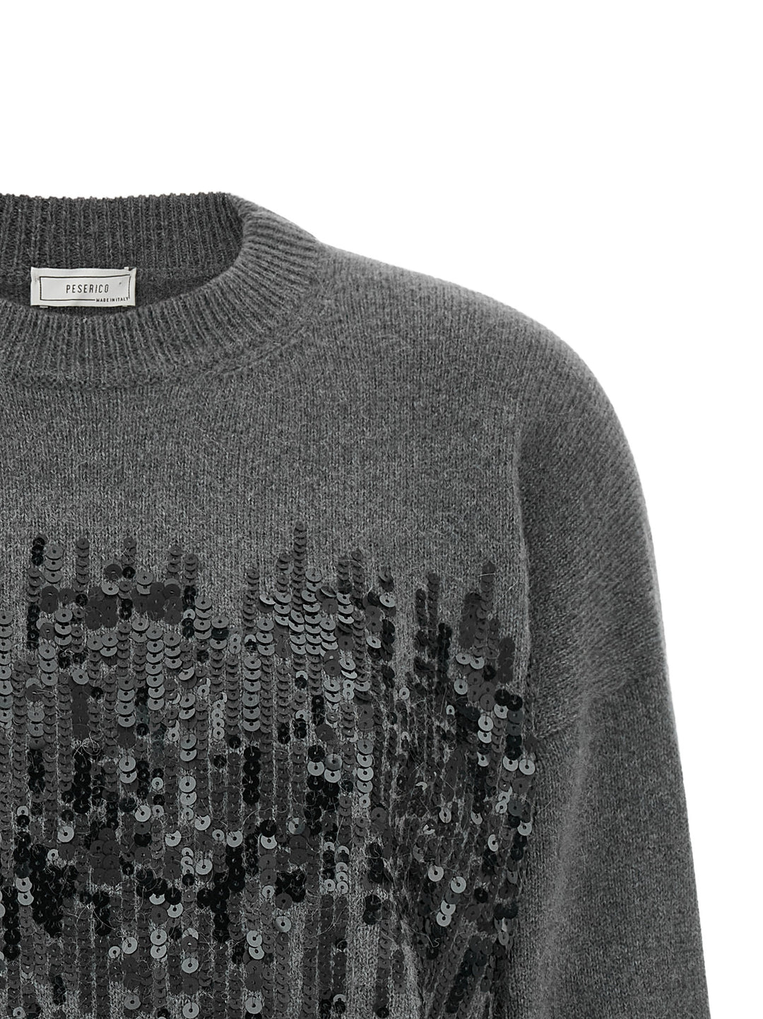 Peserico Sequin Sweater Maglioni - Grigio | 3a4a6f94f9b4c0d5108efe1bac3bbb00cc106522