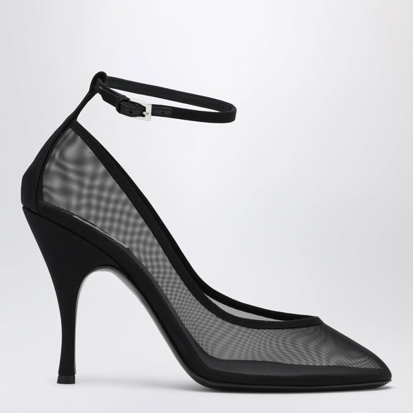 Escarpins Noirs En Mesh Transparent