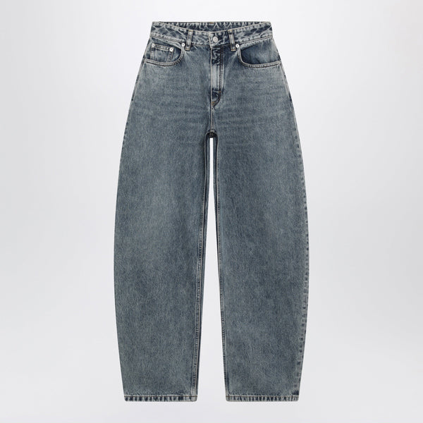 Rounded Blue Denim Jeans