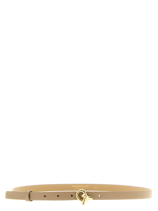 Knot Buckle Cinture Beige