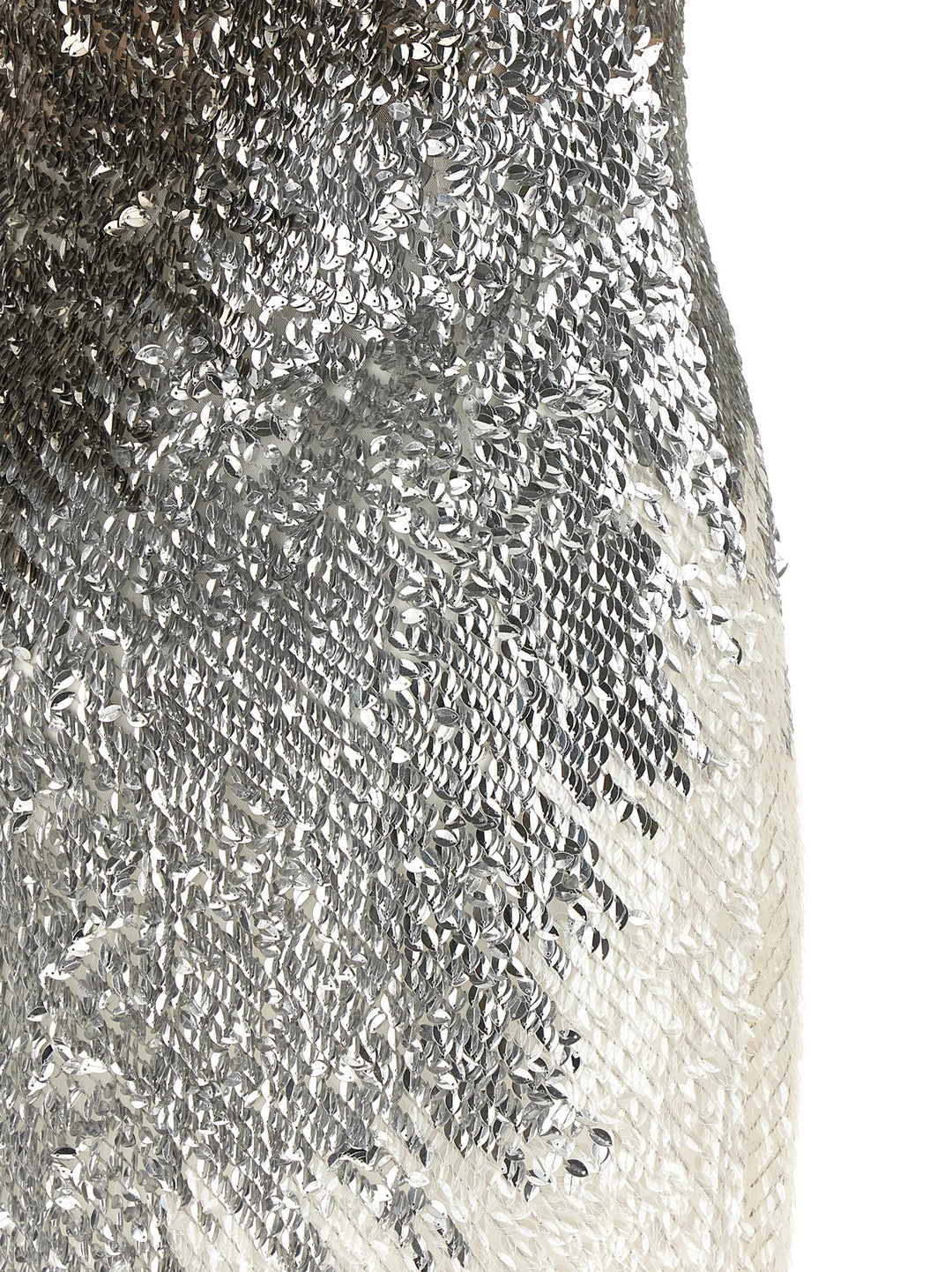Elisabetta Franchi Metallic Tulle Dress Abiti - Silver | e02e8ecfd164fd39588c7068ef8945ff6833d316