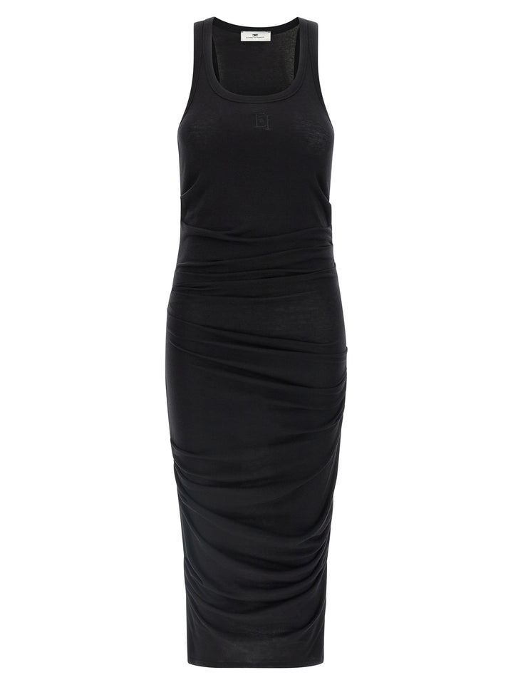 Elisabetta Franchi Logo Embroidery Dress Abiti - Nero | 3d42cb7ecf12f7dd1ba7bd71c9694b87945cb4cd
